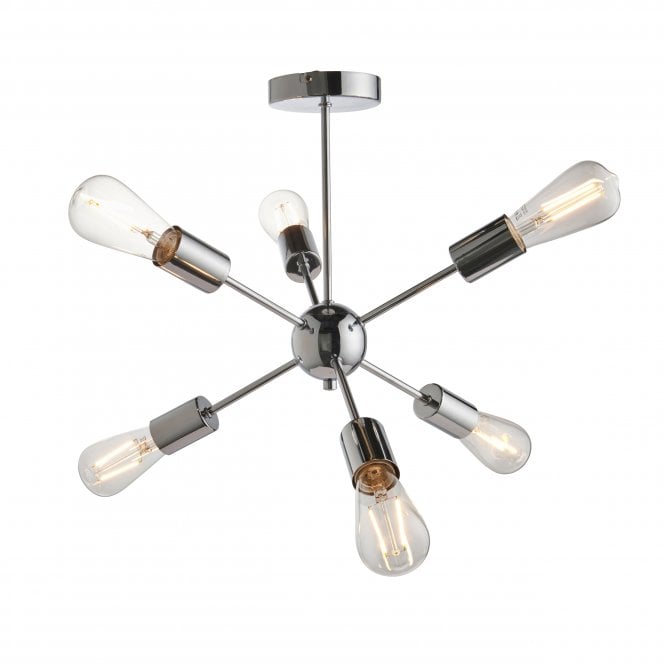 Endon Lighting Endon Lighting Rubens 6 Light Semi Flush Fitting - Chrome Plate