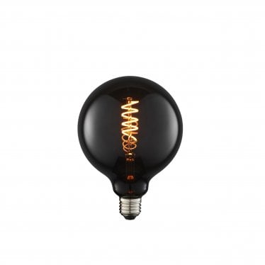 Spiral 125mm E27 LED 4W Filament Bulb - 1800K - Non-Dimmable - Smoked Glass