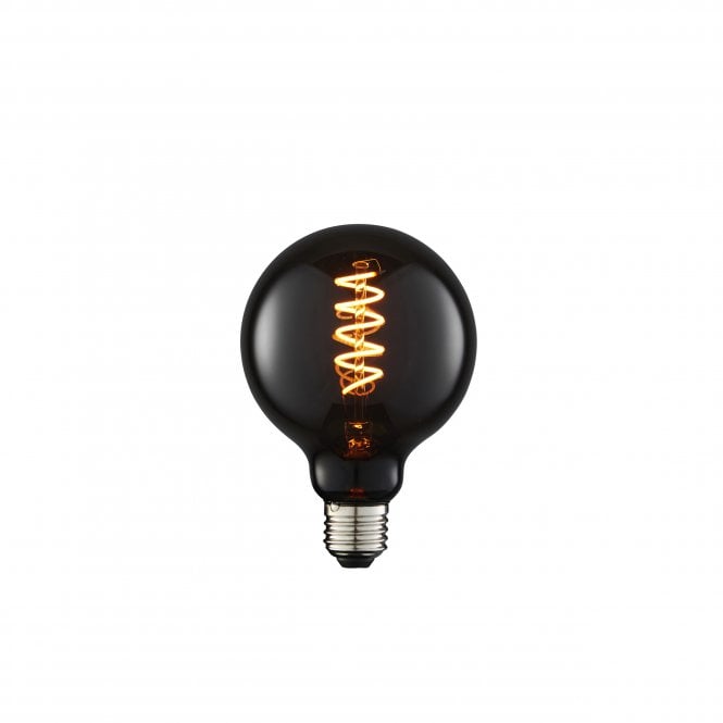 Endon Lighting Endon Lighting Spiral 95mm E27 LED 4W Filament Bulb - 1800K - Non-Dimmable - Smoked Glass