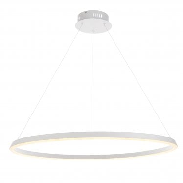 Staten Single Light Pendant - Matt White Paint & White Silicone