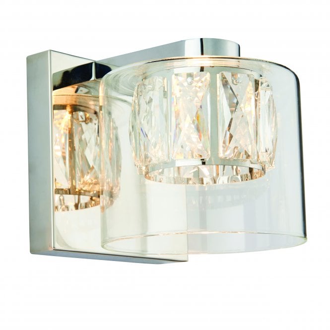 Endon Lighting Endon Lighting Verina Single Light Wall Light  - Chrome Plate & Clear Glass