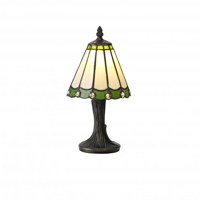 Fabula Fabula Amberley Tiffany Table Lamp - Green & Cream