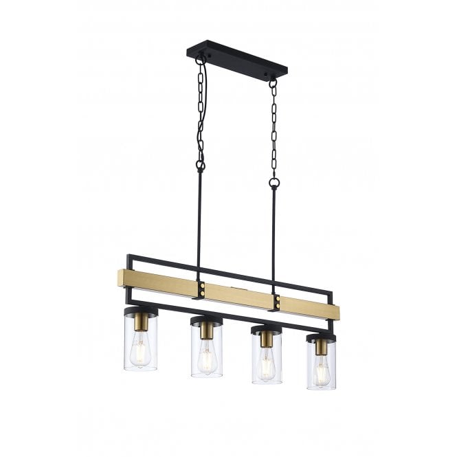 Fabula Fabula Boardman Pendant - Satin Black & Satin Brass