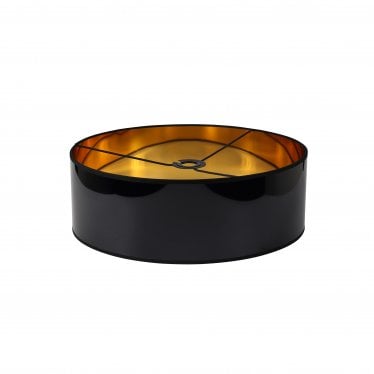 Buckhurst Round 450 x 150mm Shade - Gold & Black - Shade Only