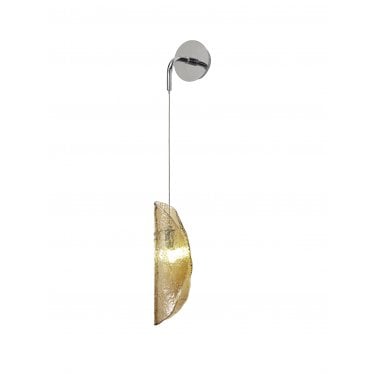 Chandos Wall Light - Polished Chrome & Amber Glass