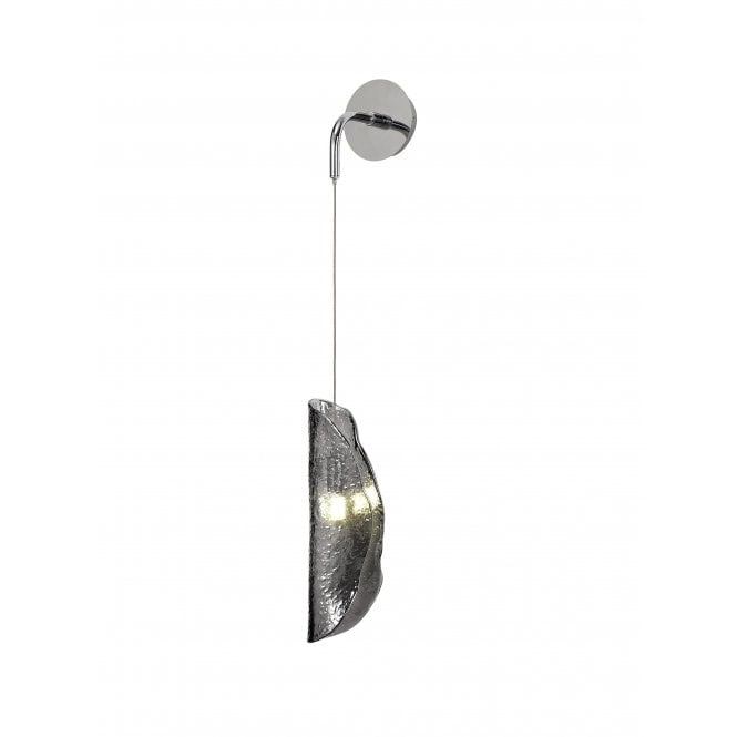 Fabula Fabula Chandos Wall Light - Polished Chrome & Smoked Glass