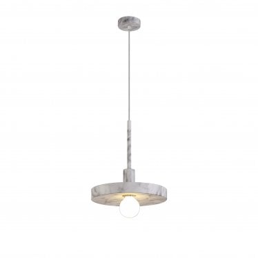 Clifton Single Adjustable Pendant - Marble Effect