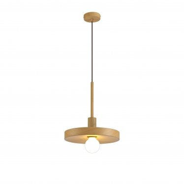 Clifton Single Adjustable Pendant - Wood Effect