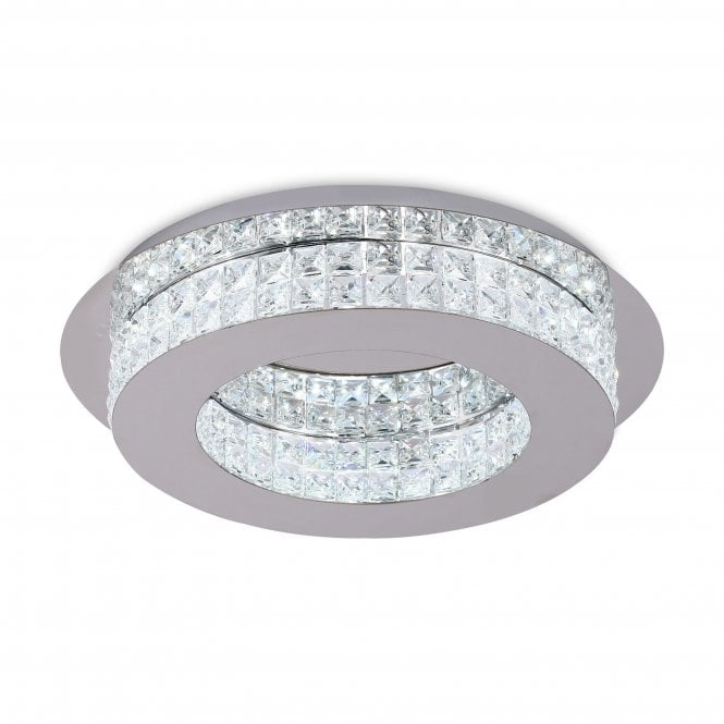 Fabula Fabula Doubleday LED Flush Light - Polished Chrome & Crystal