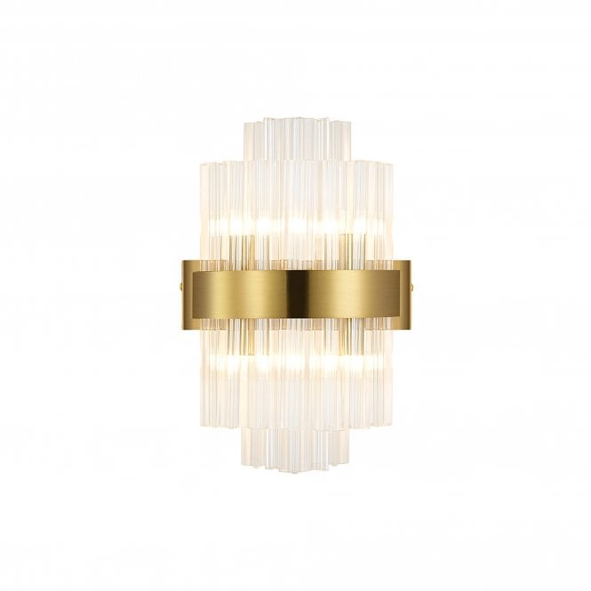 Fabula Fabula Farnley 4 Light Wall Light - Brass & Clear Glass