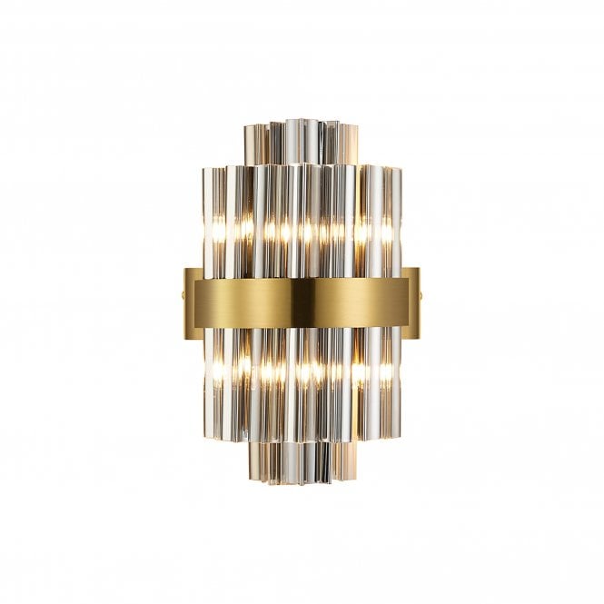 Fabula Fabula Farnley 4 Light Wall Light - Brass & Smoked Glass