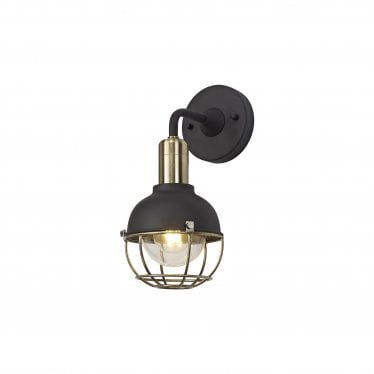 Felstead Wall Lamp - Sand Black & Brushed Bronze