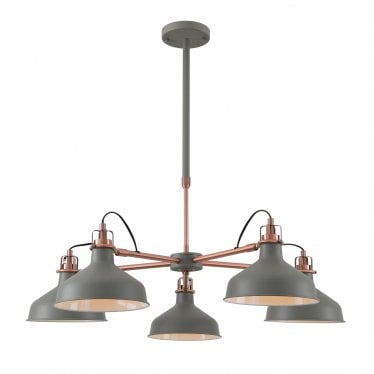 Forest 5 Light Telescopic - Sand Grey & Copper