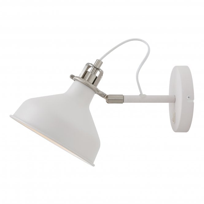 Fabula Fabula Forest Single Adjustable Wall Lamp - Sand White & Satin Nickel