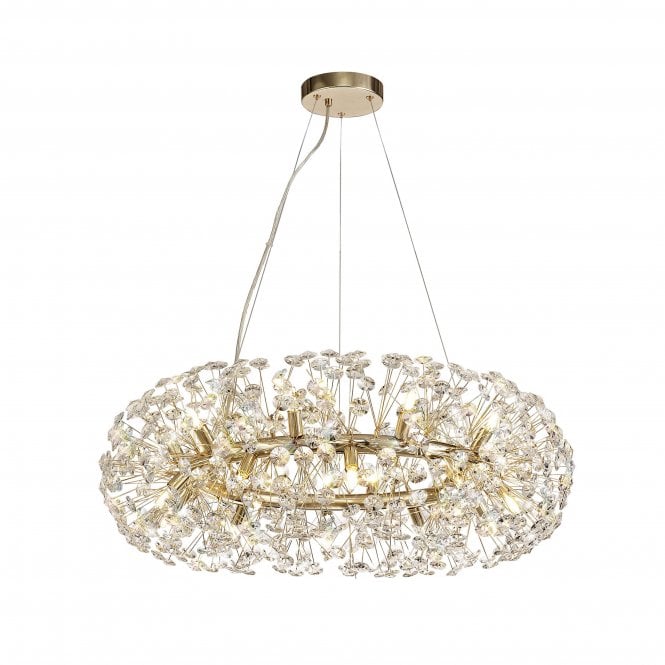 Fabula Fabula Grosvenor 20 Light Pendant - French Gold & Crystal