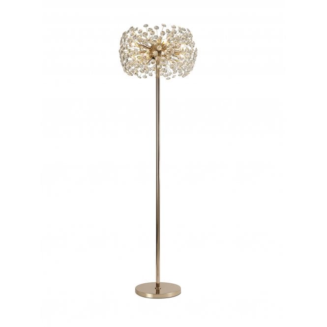 Fabula Fabula Grosvenor 8 Light Floor Lamp - French Gold & Crystal