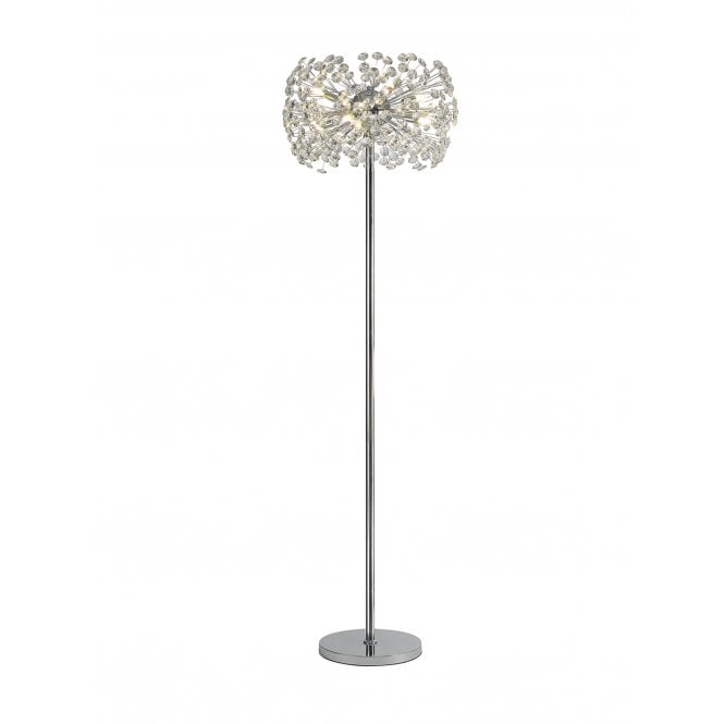 Fabula Fabula Grosvenor 8 Light Floor Lamp - Polished Chrome & Crystal