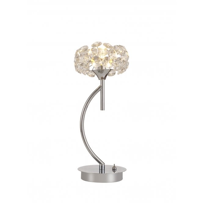 Fabula Fabula Grosvenor Single Vertical Table Lamp - Polished Chrome & Crystal