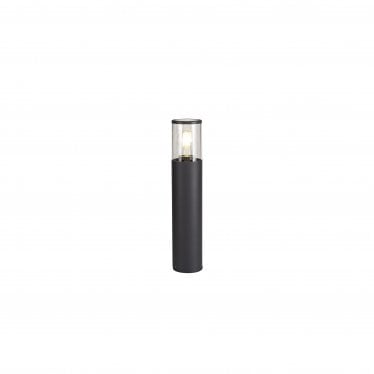 Harwater Single 45cm Post Lamp - Anthracite & Clear PC - IP54