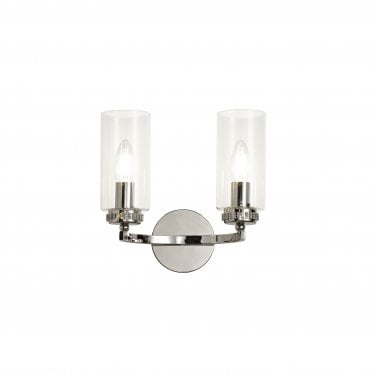 Heathcote 2 Light Wall Lamp - Polished Nickel