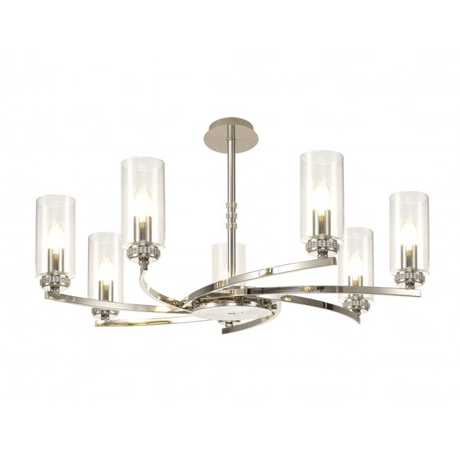 Fabula Fabula Heathcote 7 Light Pendant/Semi-Flush Light - Polished Nickel