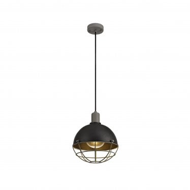 Hillcrest Pendant - Matt Black & Grey - IP65