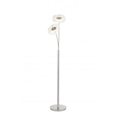 Holly 2 Light LED Floor Lamp - Polished Chrome