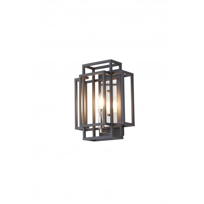 Fabula Fabula Kimberley Single Wall Lamp - Anthracite & Satin Nickel