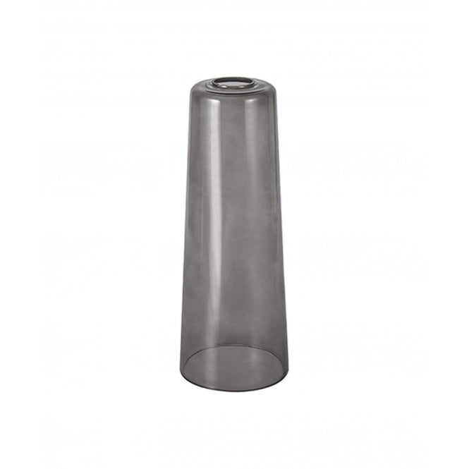 Fabula Fabula Laurel Large Cylindrical Cone Shade - Smoked Grey Glass - Shade Only