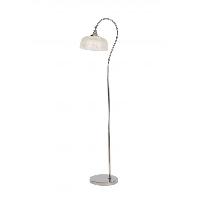 Fabula Fabula Maida Single Floor Lamp - Polished Nickel & Prismatic Glass