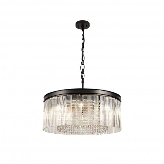 Fabula Fabula Malford Medium 8 Light Round Semi-Flush/Pendant - Brown Oxide