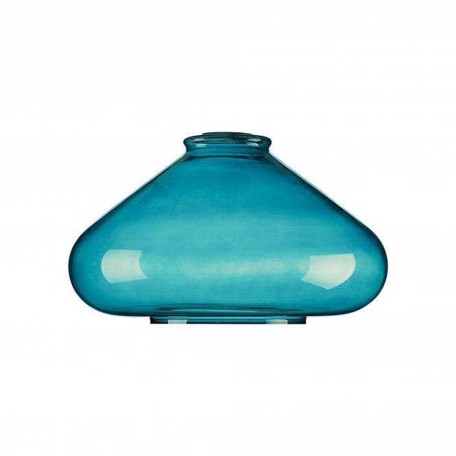 Fabula Fabula Maple Wide Shade - Teal Blue Glass - Shade Only