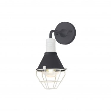 Maybury Single Wall Lamp - Anthracite & Matt White - IP65