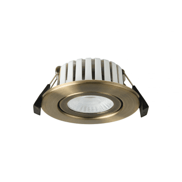 Mulgrave CCT LED Adjustable Downlight  - IP65 Fire Rated - Antique Brass