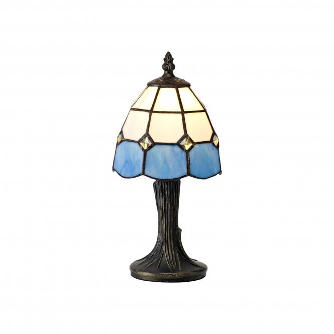 Fabula Fabula Nevill Tiffany Table Lamp - White & Blue