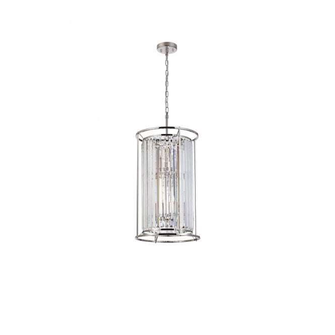 Fabula Fabula Oakhurst 6 Light Pendant - Polished Nickel & Clear Glass