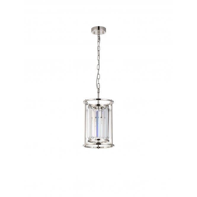 Fabula Fabula Oakhurst Single Pendant - Polished Nickel & Clear Glass