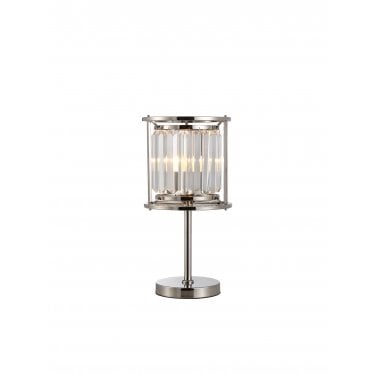 Oakhurst Single Table Lamp - Polished Nickel & Clear Glass