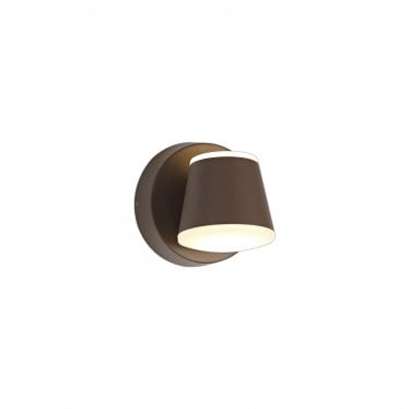 Paley 2 Light LED Wall Lamp - Dark Brown - IP54