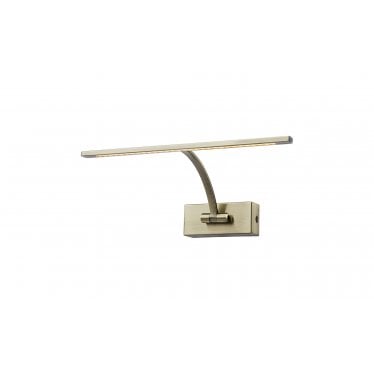 Plumtree Small 1 Arm LED Wall Lamp/Picture Light - Antique Brass