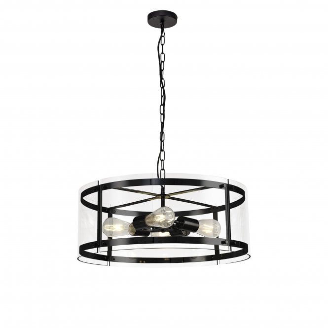 Fabula Fabula Regents 4 Light Pendant - Matt Black