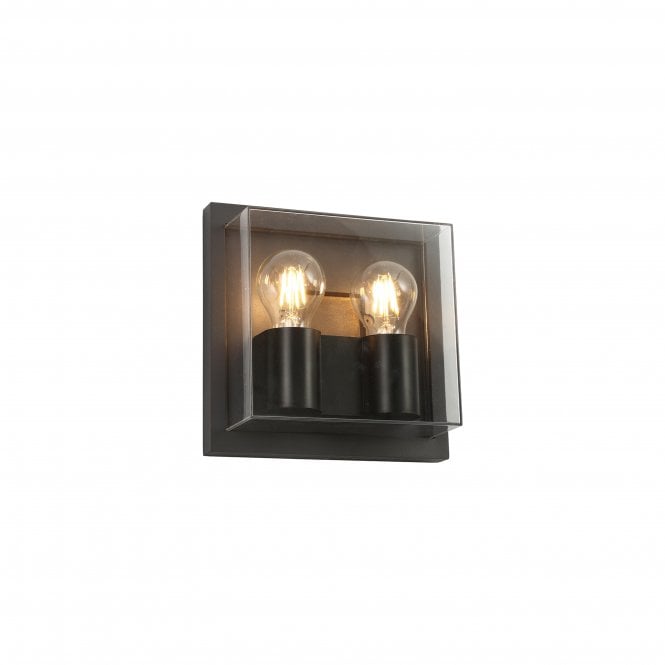 Fabula Fabula Richmond 2 Light Wall Lamp - Anthracite & Clear PC - IP65