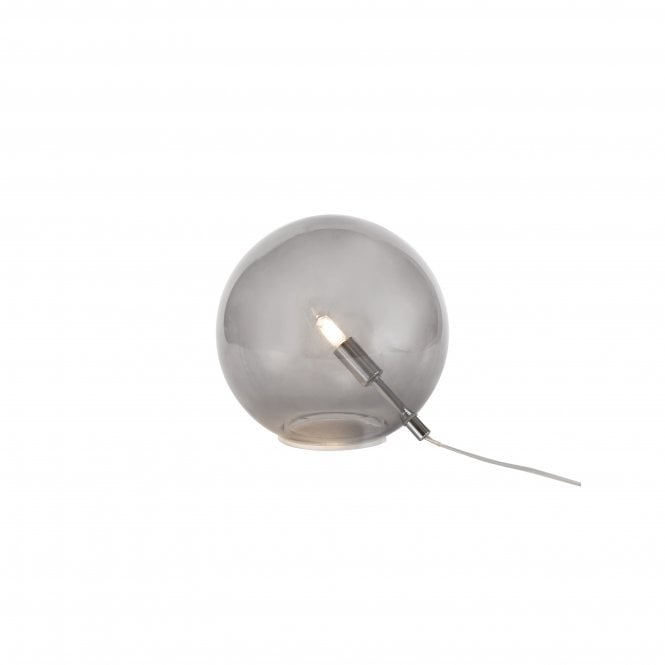 Fabula Fabula Roding Single Table Lamp - Polished Chrome & Smoked Glass