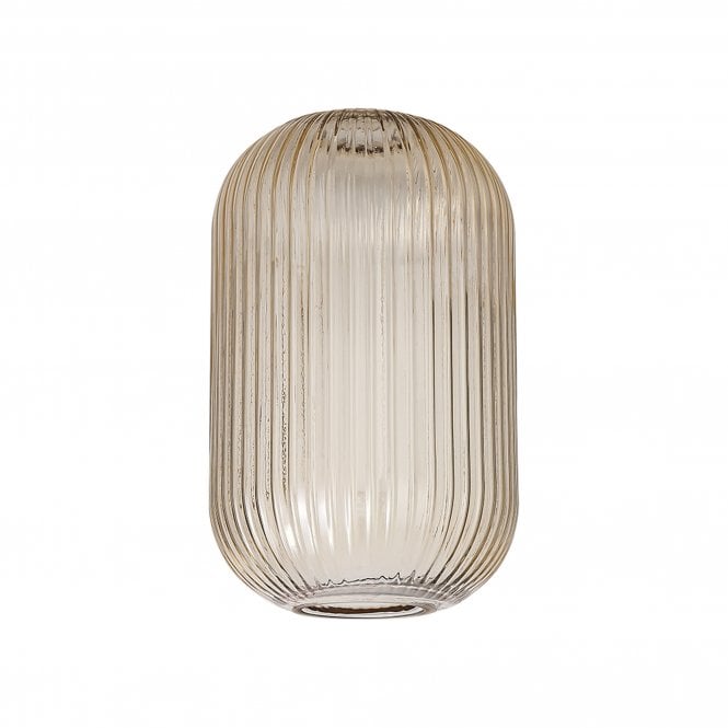 Fabula Fabula Springfield 20cm Tubular Ribbed Shade - Champagne Glass - Shade Only