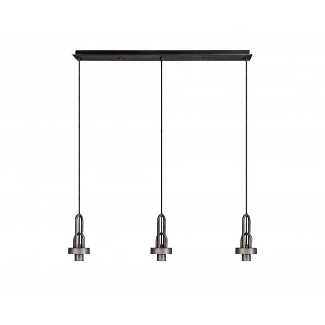 Fabula Fabula Springfield 3 Light Linear Suspension Kit - Aged Pewter - Frame Only