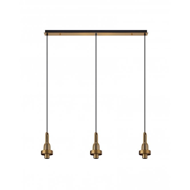 Fabula Fabula Springfield 3 Light Linear Suspension Kit - Brass Gold - Frame Only