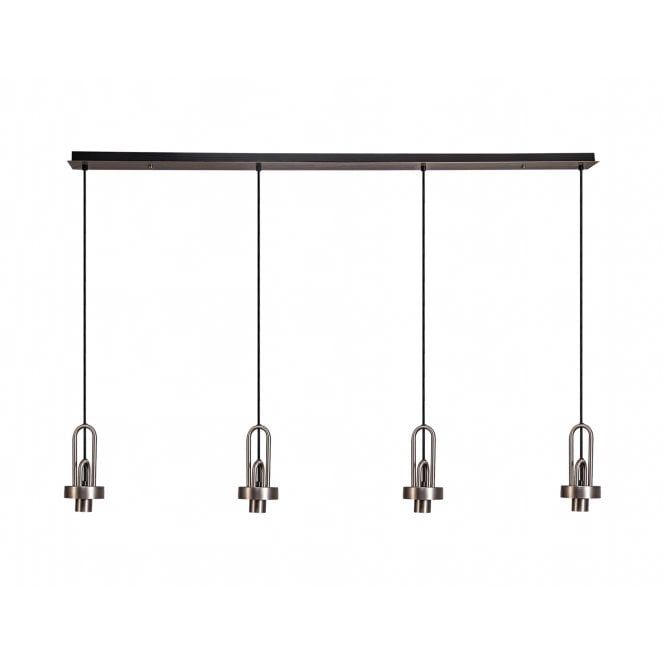 Fabula Fabula Springfield 4 Light Linear Suspension Kit - Antique Silver - Frame Only