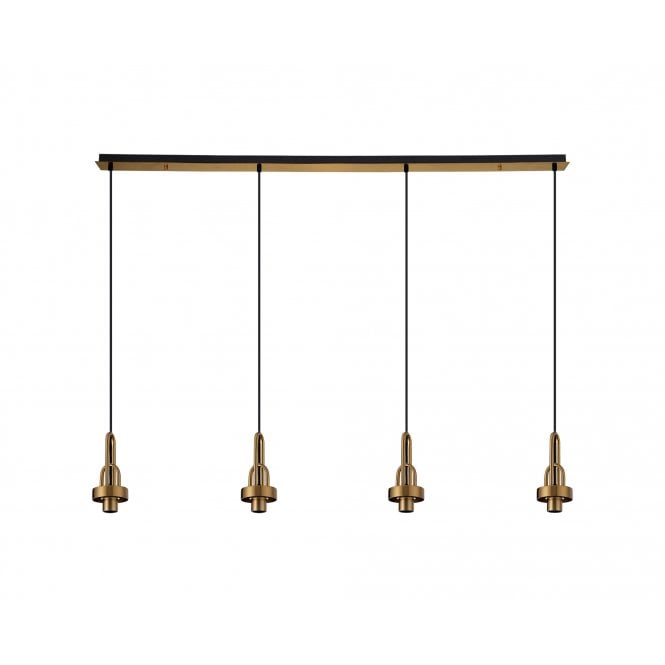 Fabula Fabula Springfield 4 Light Linear Suspension Kit - Brass Gold - Frame Only