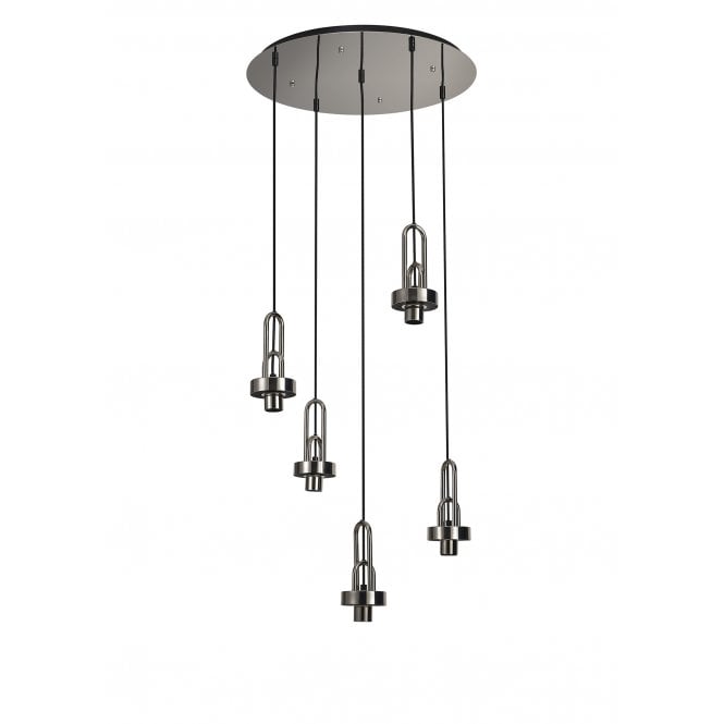 Fabula Fabula Springfield 5 Light Round Suspension Kit - Polished Nickel - Frame Only