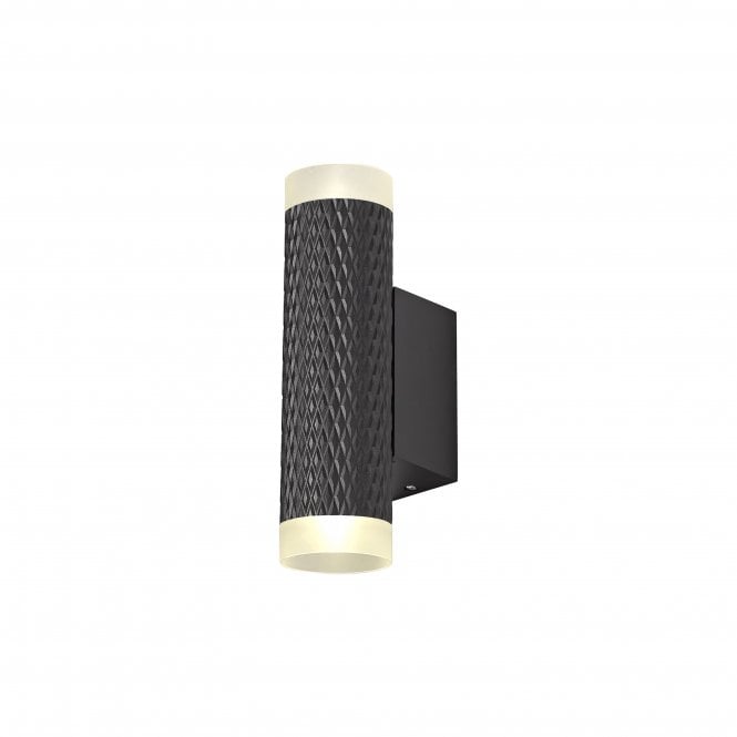 Fabula Fabula Summerfield 2 Light Wall Lamp - Sand Black & Acrylic Rings